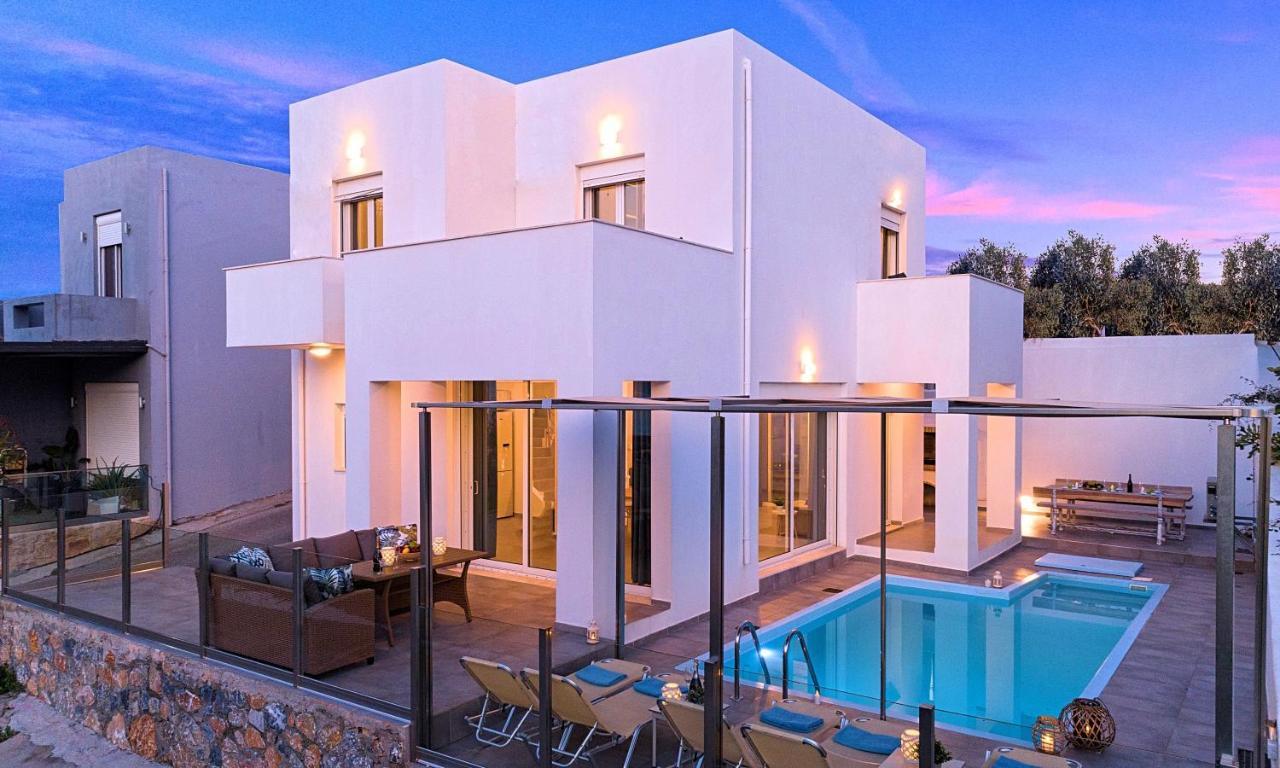 Cretan Sunset Villa Heated Pool Dhramia Экстерьер фото